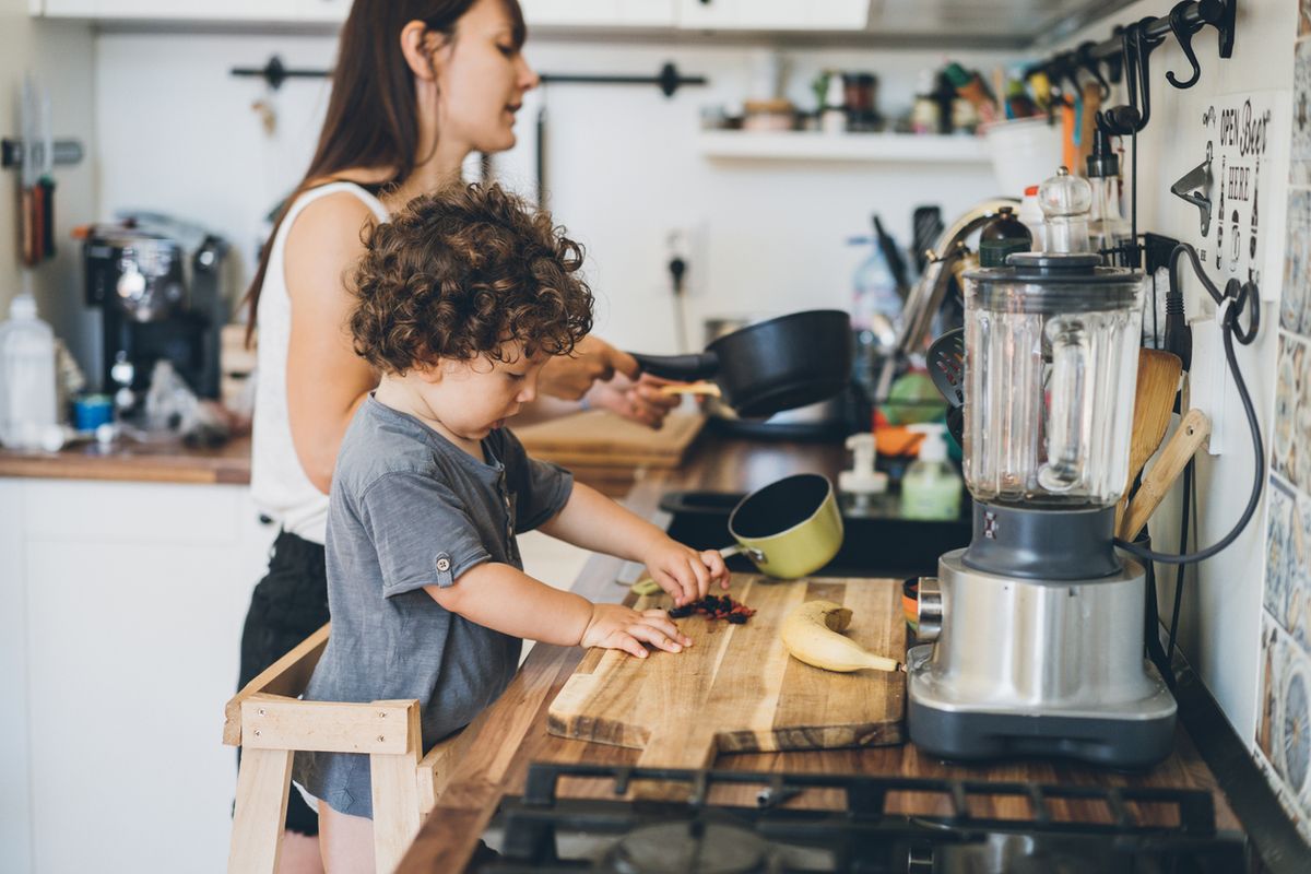 Mother-and-toddler-boy-cooking