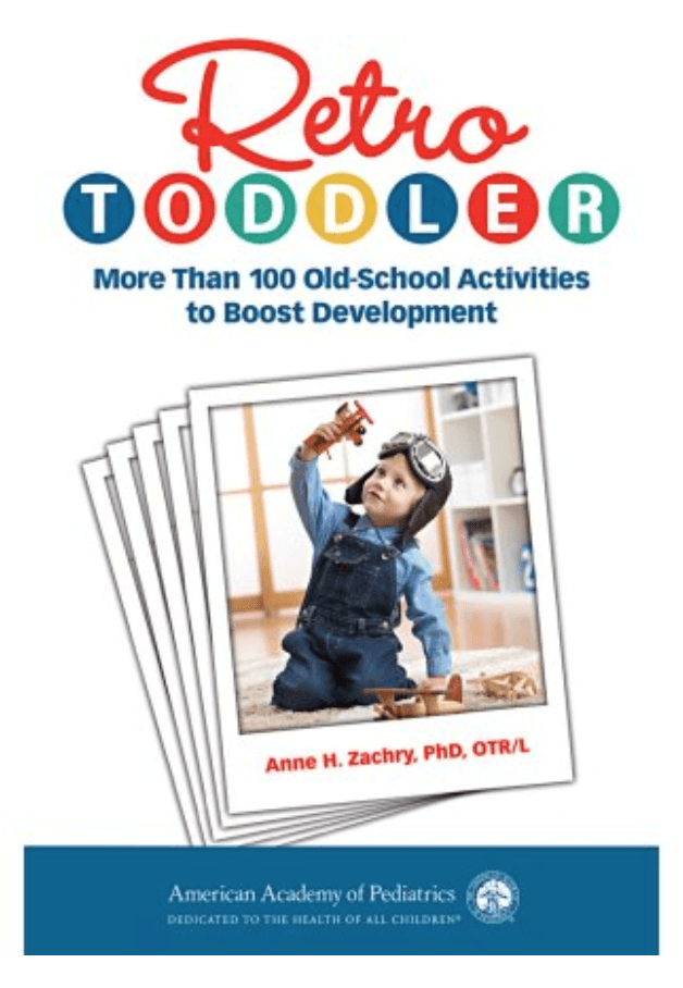 Retro Toddler Cover Page - A book that lists activities to boost development in kids