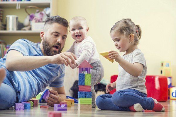 Building lego blocks can be a great activity for family game night