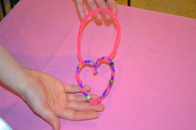 Shape the pipe cleaners into a heart for a fun Valentine's day craft idea