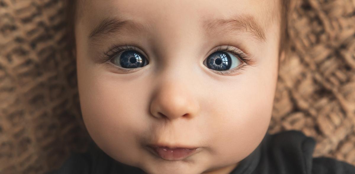 Baby with blue eyes