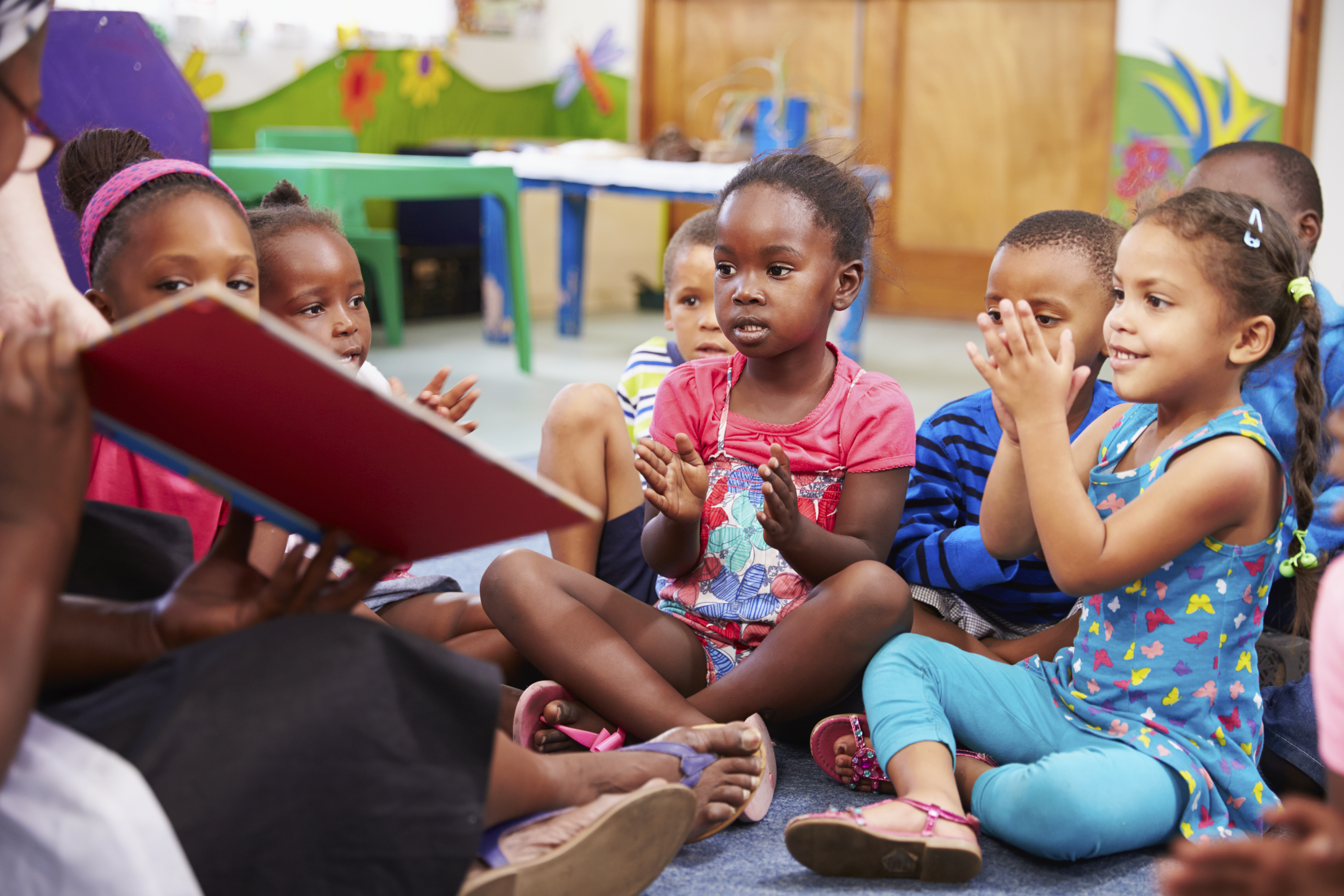 children sitting storytime