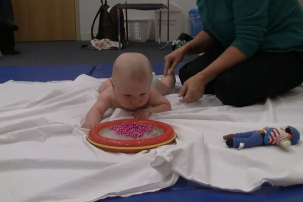 Tummy Time con la testa a 45 gradi