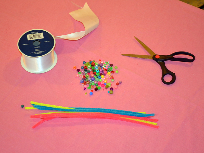 materials needed for making valentine's day crafts with pipe cleaners