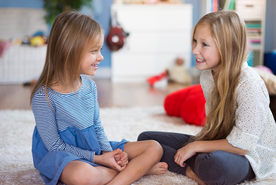 Children crossing their legs instead of W-sitting