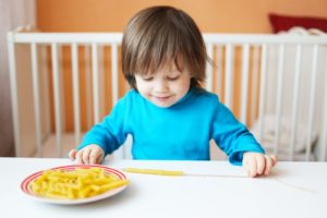 Play with food can help kids develop their senses such as smell and touch