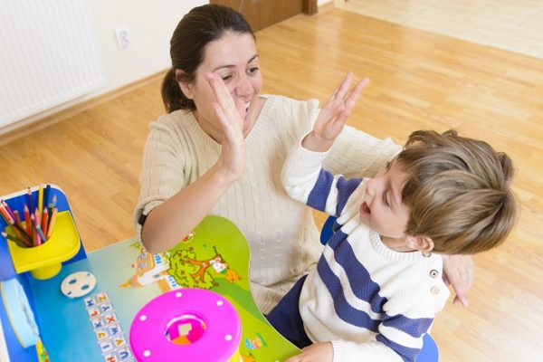 mom-and-boy-high-five