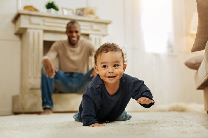 Parents should encourage crawling to promote strength and stability development in baby