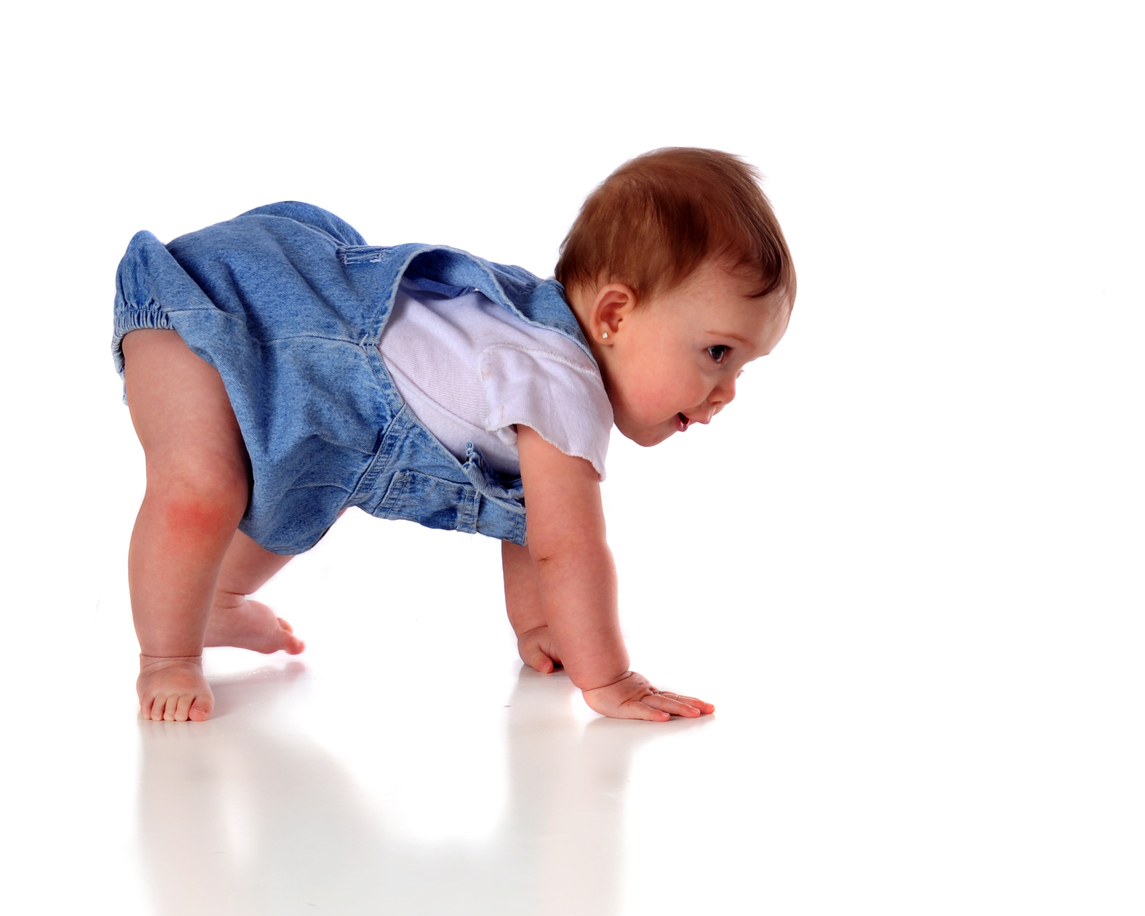 Another type of baby crawl is hands and feet crawling