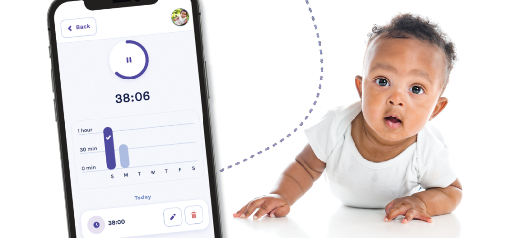 The Pathways.org baby milestones app tracks your baby's Tummy Time