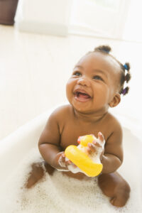 Make a valentine's day bath with your baby for some fun bonding on this special day