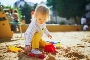 Playing in the sand can help develop motor skills