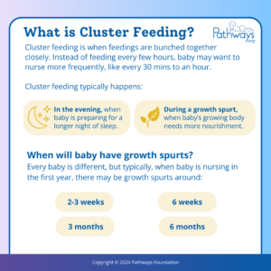 Cluster feeding infographic