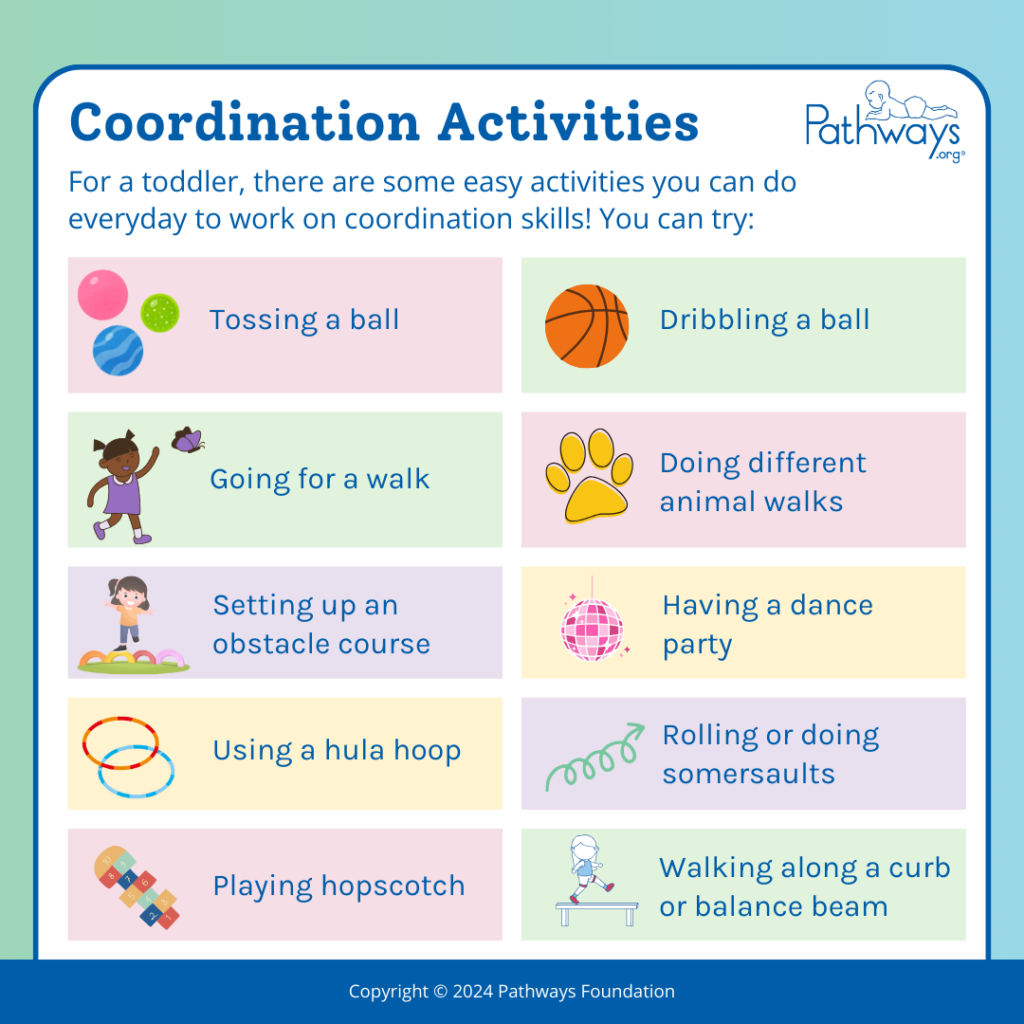 Coordination skills and activities for toddlers